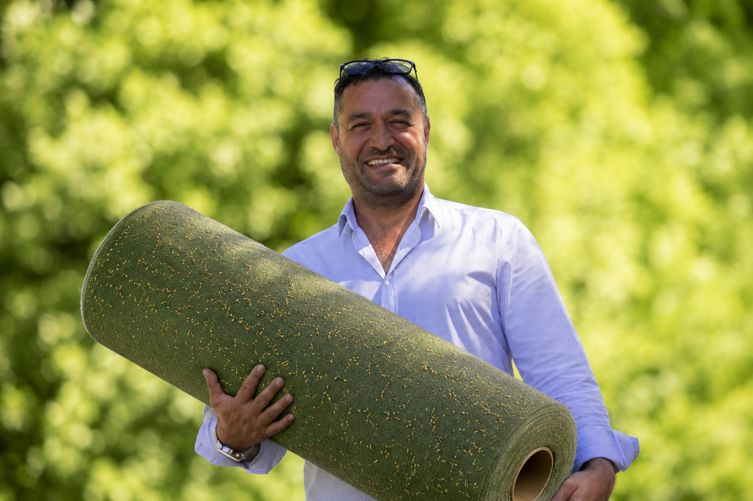 EcoGrowTex® cellulose seed textile in production — Turfquick
